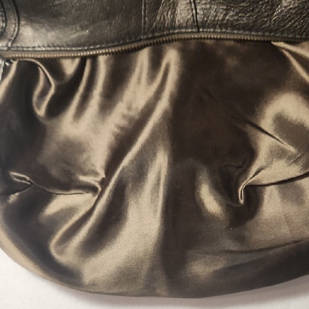 BANANA REPUBLIC LEATHER COW HIDE Chic Brown  Shoulder Bag - Picture 10 of 13